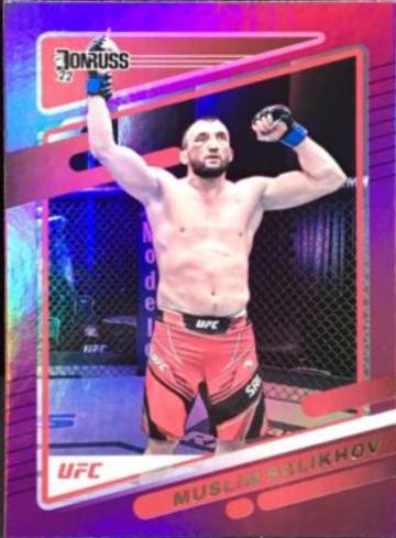 Muslim Salikhov 2022 Panini Donruss UFC Base #137 Purple Flood
