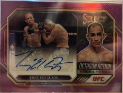 Tony Ferguson 2023 Panini Select UFC Octagon Action Signatures #9 Purple