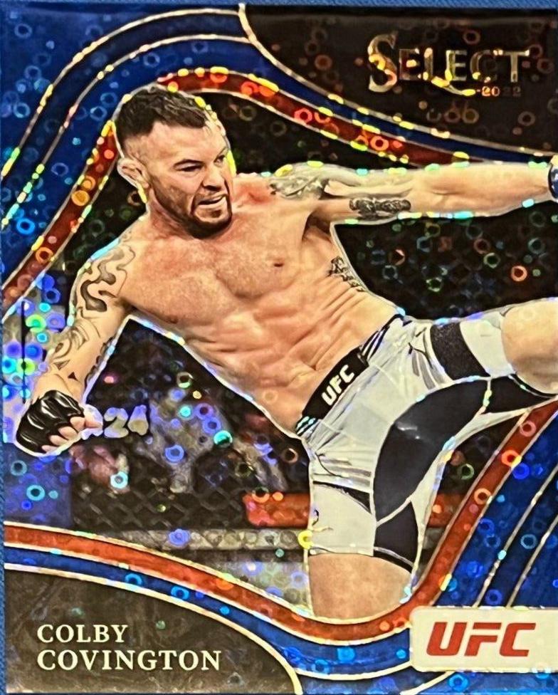 Colby Covington 2022 Panini Select UFC Octagonside #227 Blue Disco