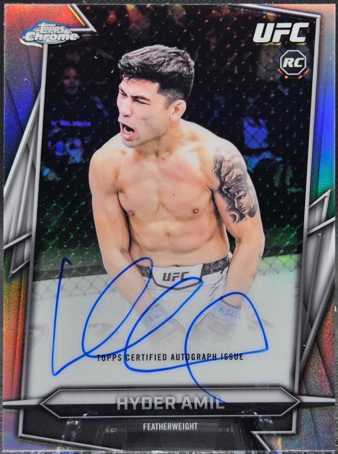 Hyder Amil 2026 Topps Chrome UFC Base Autographs #BAV-HA Refractor