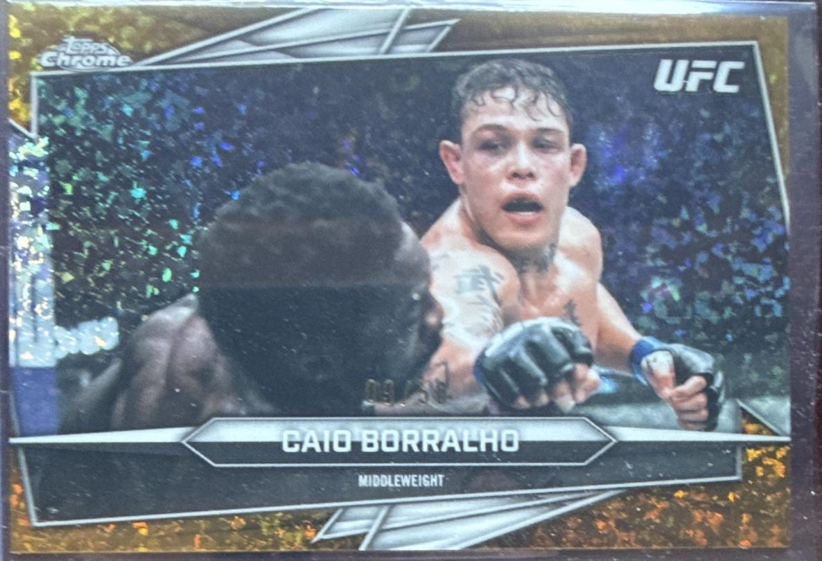 Caio Borralho 2026 Topps Chrome UFC Base #76 UFC Glove Refractor