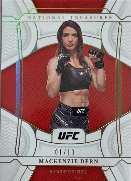 Mackenzie Dern 2022 Panini Chronicles UFC Base National Treasures #456 Gold