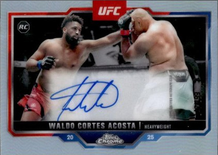 Waldo Cortes Acosta 2025 Topps Chrome UFC Chrome Rookie Autographs #CRA-WA Black Refractor