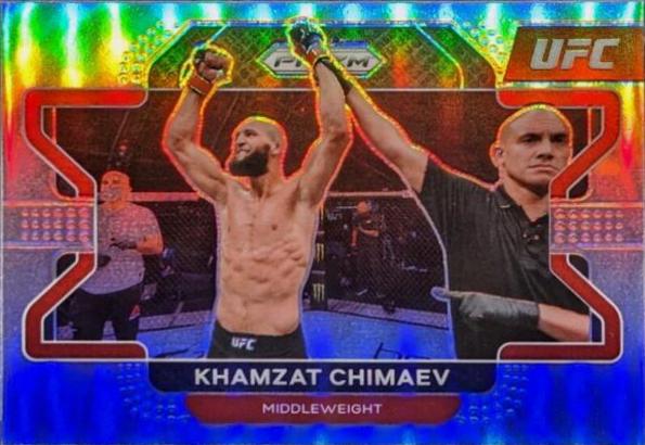 Khamzat Chimaev 2022 Panini Prizm UFC Base #94 Silver