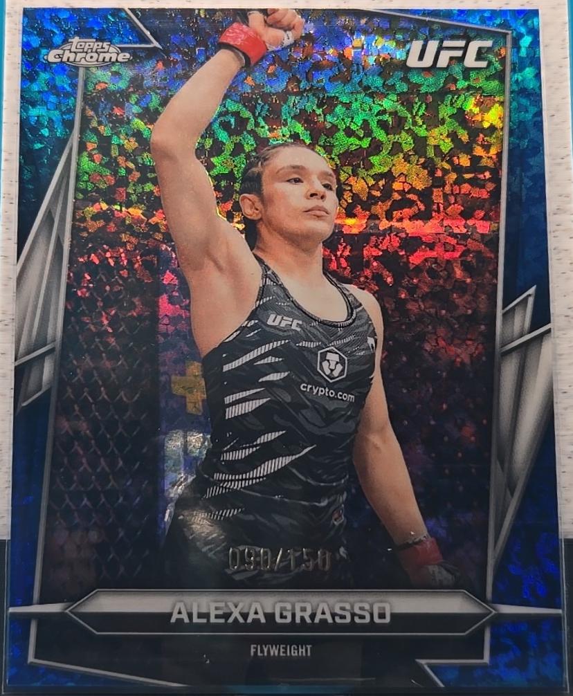 Alexa Grasso 2026 Topps Chrome UFC Base #170 Blue Refractor