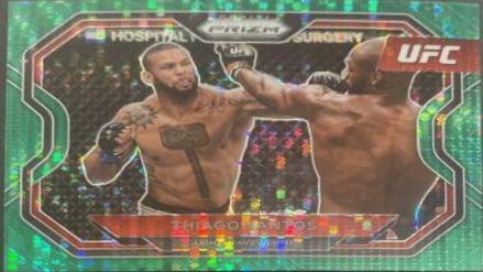 Thiago Santos 2021 Panini Prizm UFC Base #197 Green Pulsar