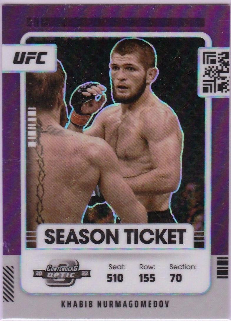 Khabib Nurmagomedov 2022 Panini Chronicles UFC Base Spectra #395 Purple