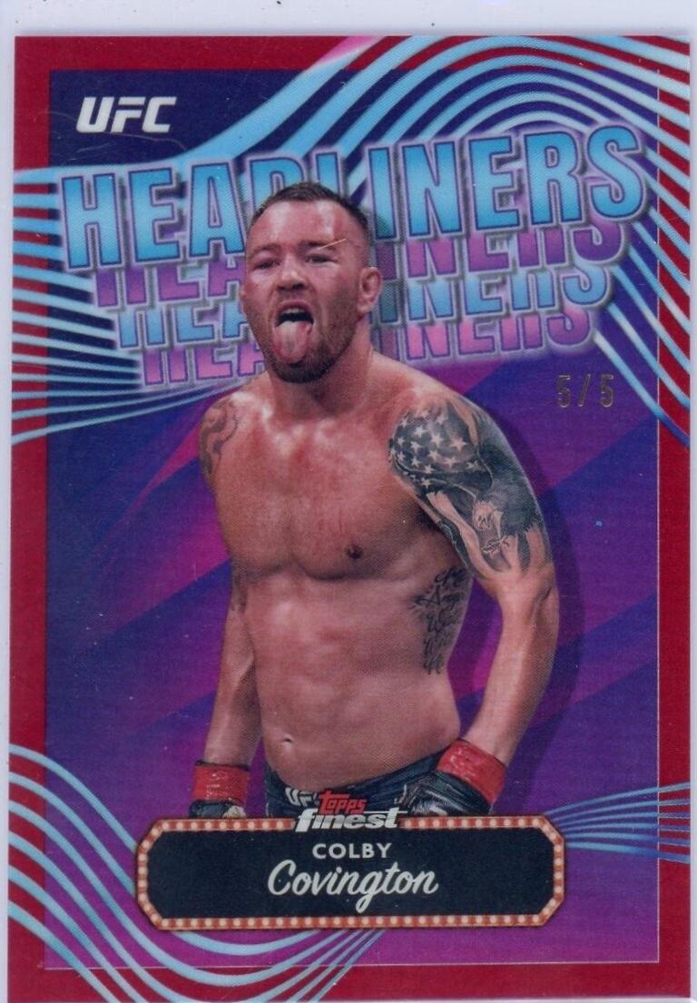 Colby Covington 2024 Topps Finest UFC Headliners #HDL-24 Red Refractor