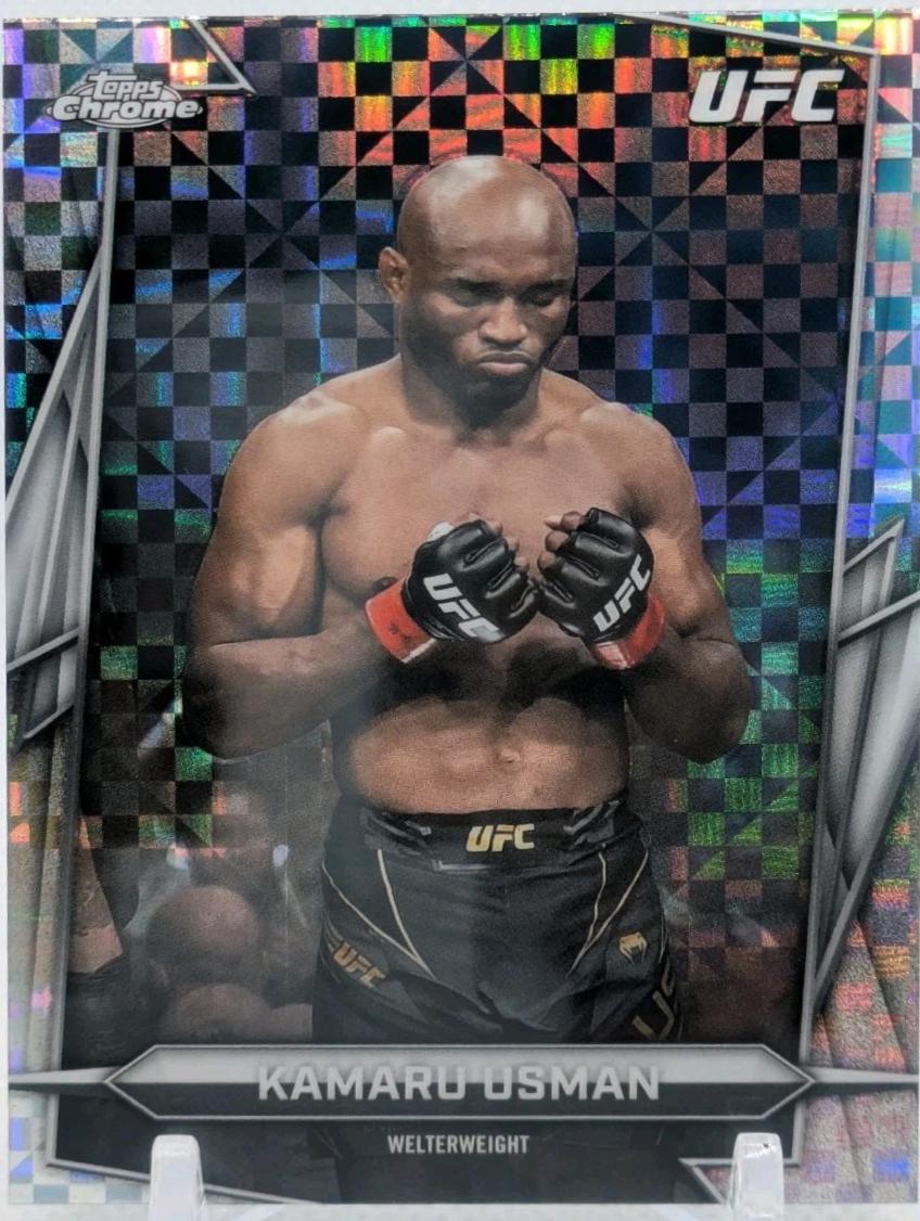 Kamaru Usman 2026 Topps Chrome UFC Base #27 X-fractor