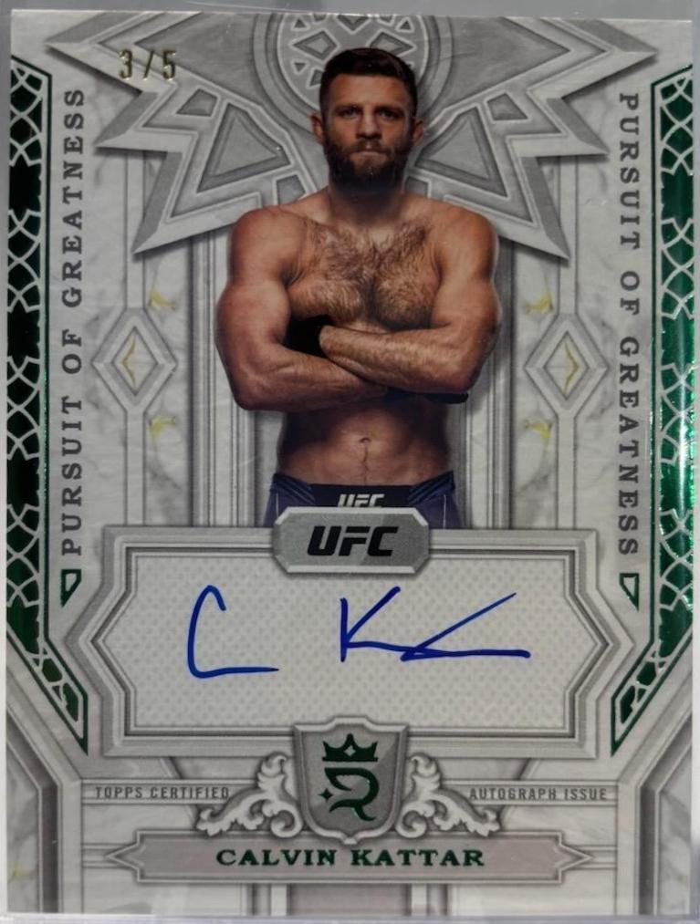 Calvin Kattar 2024 Topps Royalty UFC Pursuit of Greatness Autographs #PGS-CKR Platinum