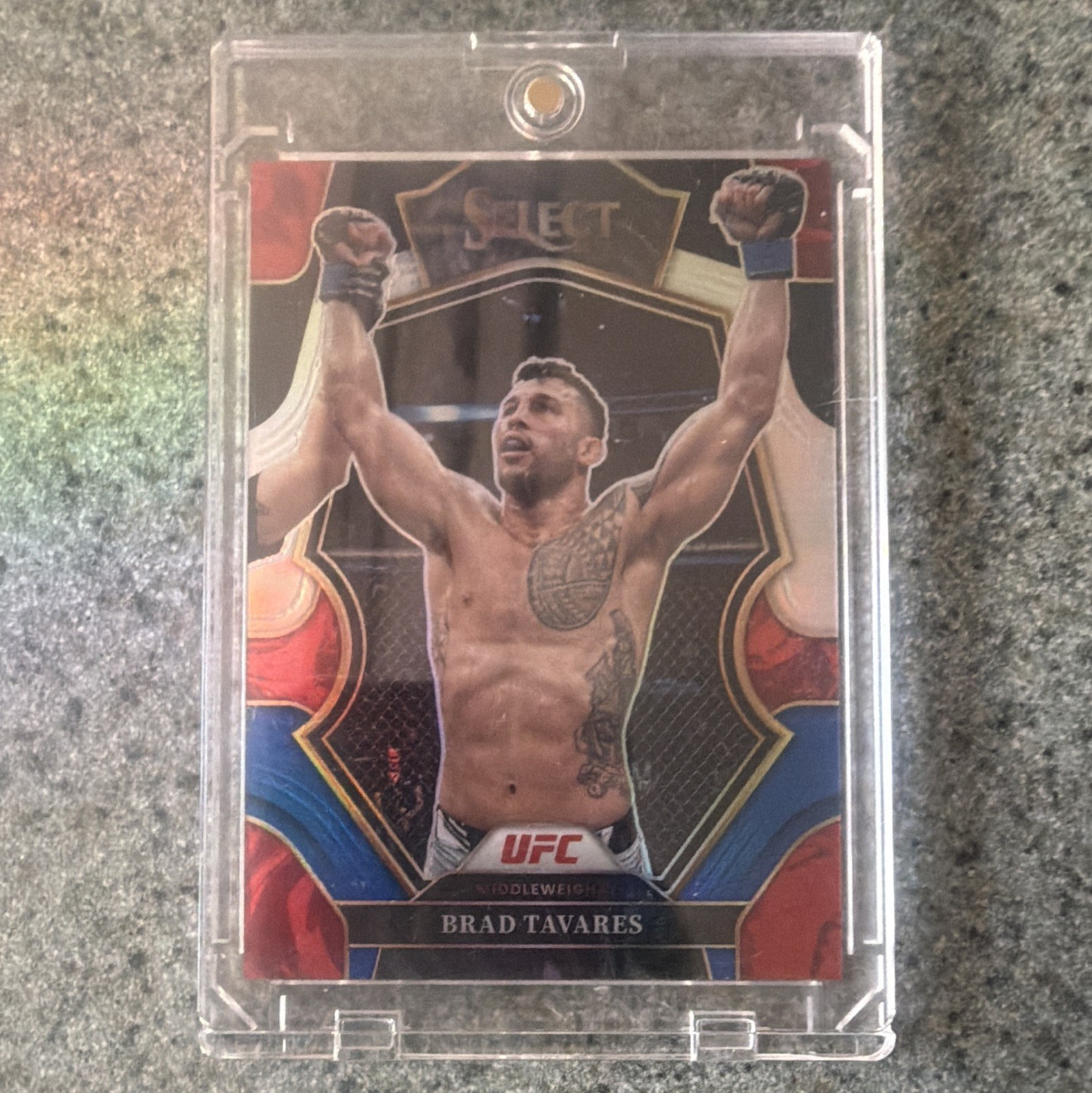 Brad Tavares 2023 Panini Select UFC Premier Level #120 Black Blue