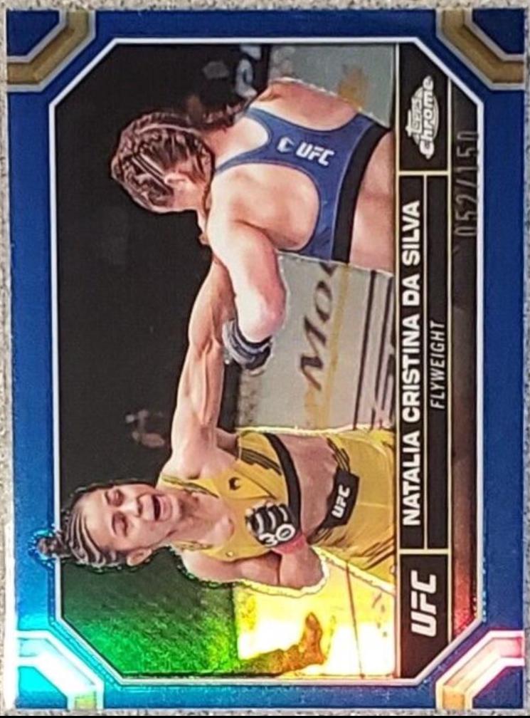 Natalia Silva 2024 Topps Chrome UFC Base #146 Blue Refractor