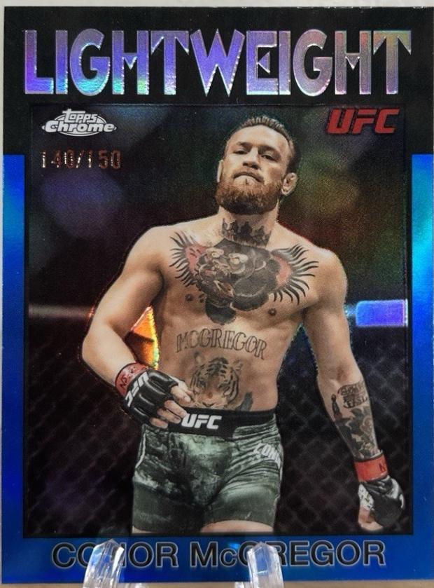 Conor McGregor 2026 Topps Chrome UFC 1986 Topps #86-16 Blue Refractor