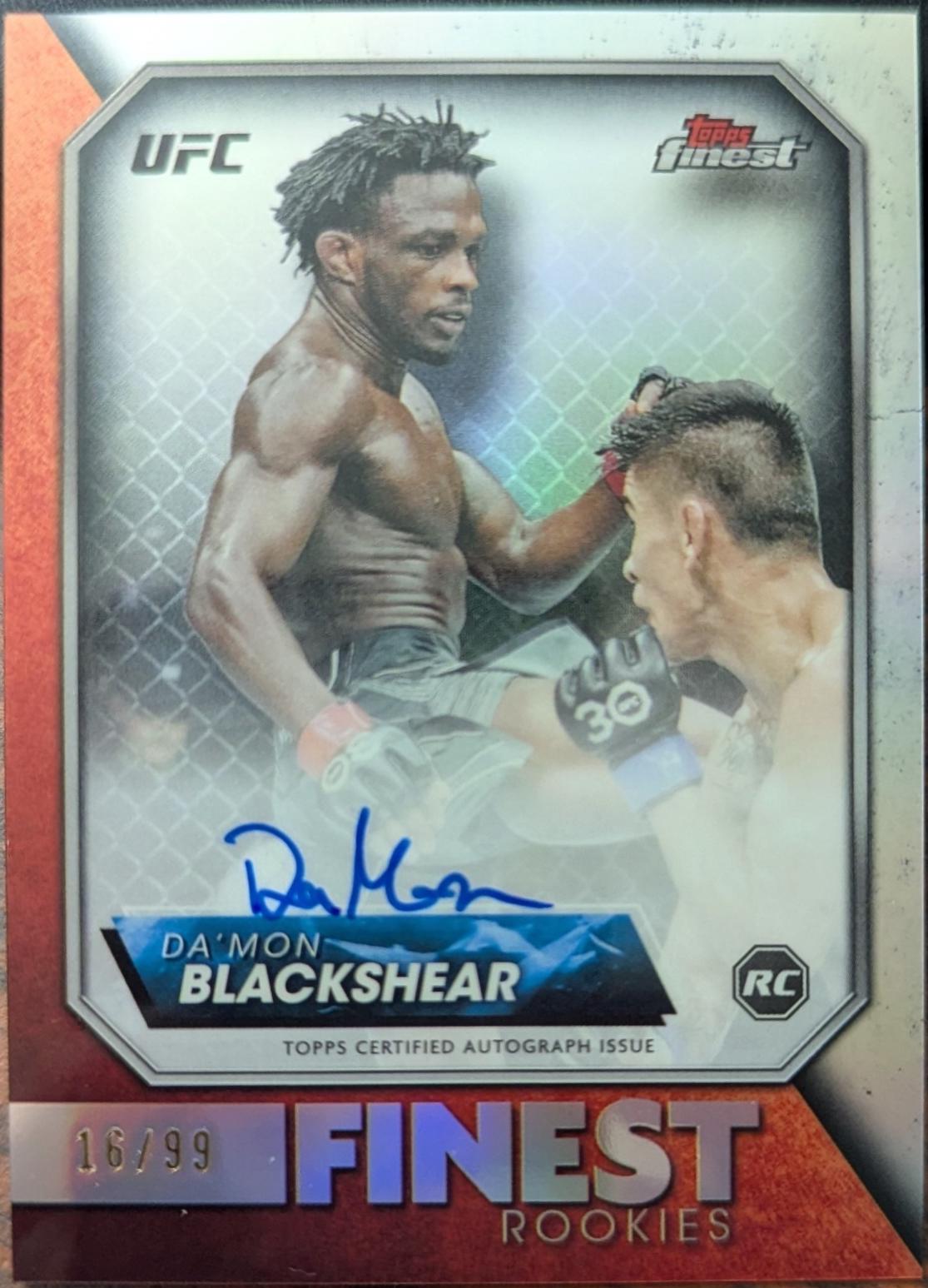 Da'Mon Blackshear 2024 Topps Finest UFC Rookie Finest Autographs #RFA-DB Refractor