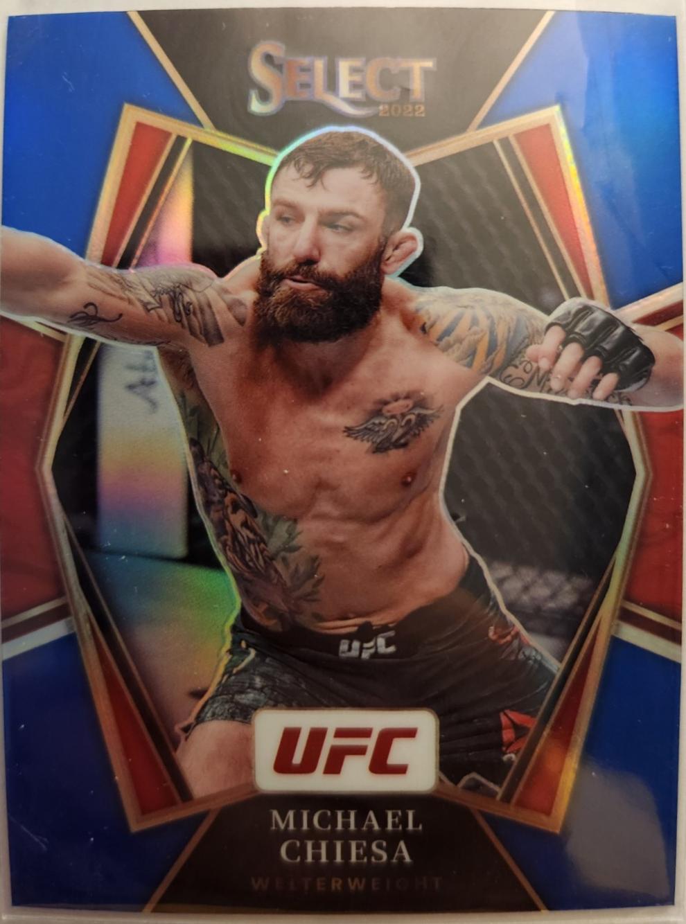 Michael Chiesa 2022 Panini Select UFC Premier Level #192 Blue Prizm