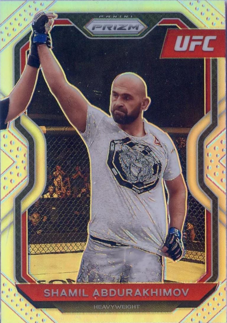 Shamil Abdurakhimov 2021 Panini Prizm UFC Base #6 Silver