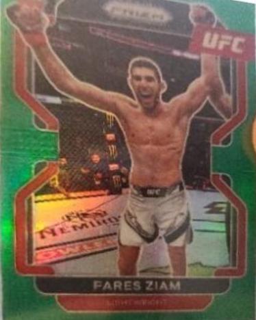 Fares Ziam 2022 Panini Prizm UFC Base #143 Green