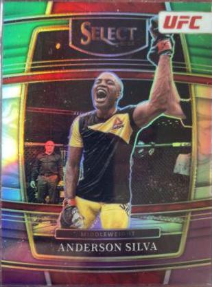 Anderson Silva 2022 Panini Select UFC Concourse #2 Green and Purple