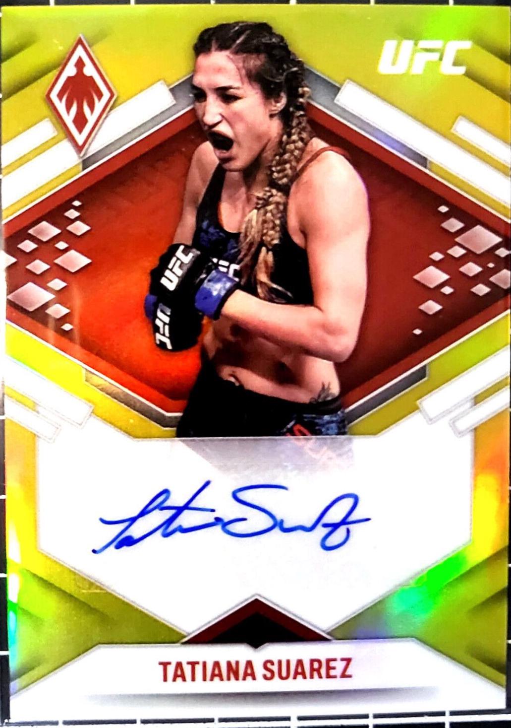 Tatiana Suarez 2022 Panini Chronicles UFC Phoenix Autographs #25 Gold Vinyl