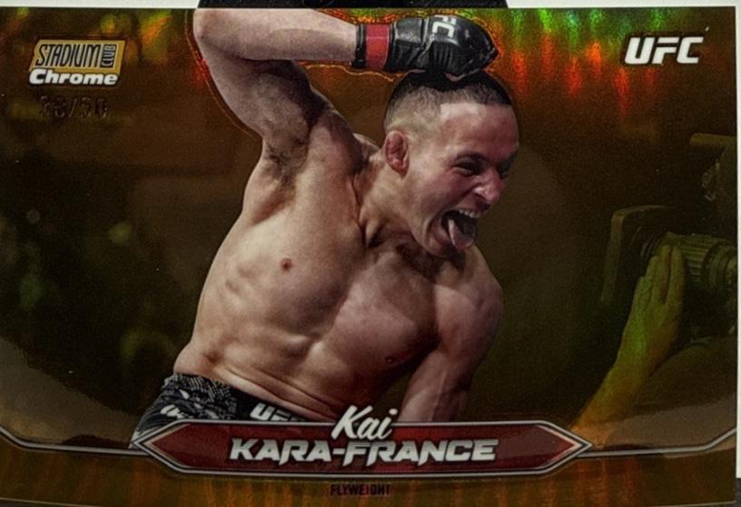 Kai Kara-France 2025 Topps Stadium Club UFC Base Chrome #C-67 Gold Refractor