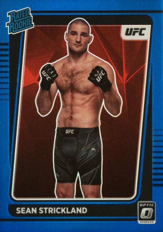 Sean Strickland 2022 Panini Donruss Optic UFC Base #111 Blue