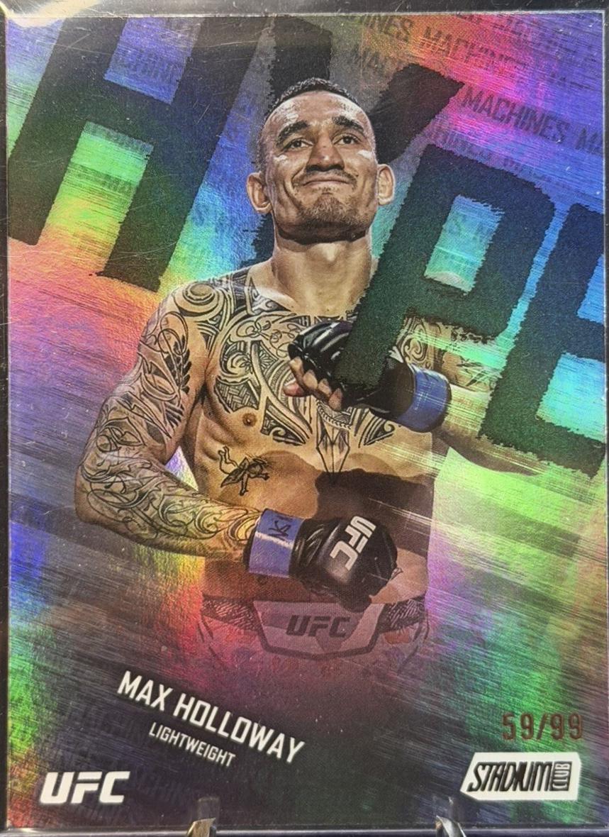 Max Holloway 2025 Topps Stadium Club UFC Hype Machines #HM-13 Black