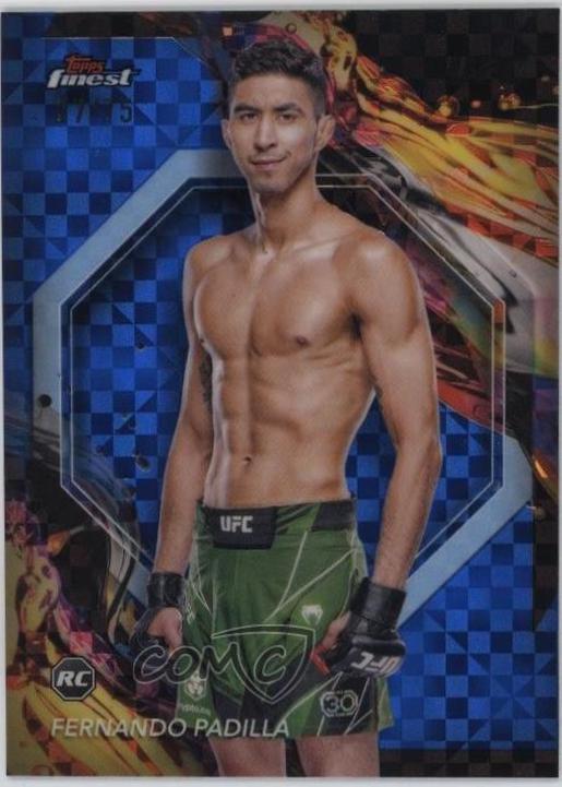 Fernando Padilla 2024 Topps Finest UFC Base Uncommon #167 Blue Checkerboard Refractor