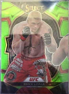 Brock Lesnar 2023 Panini Select UFC Concourse #50 Neon Green