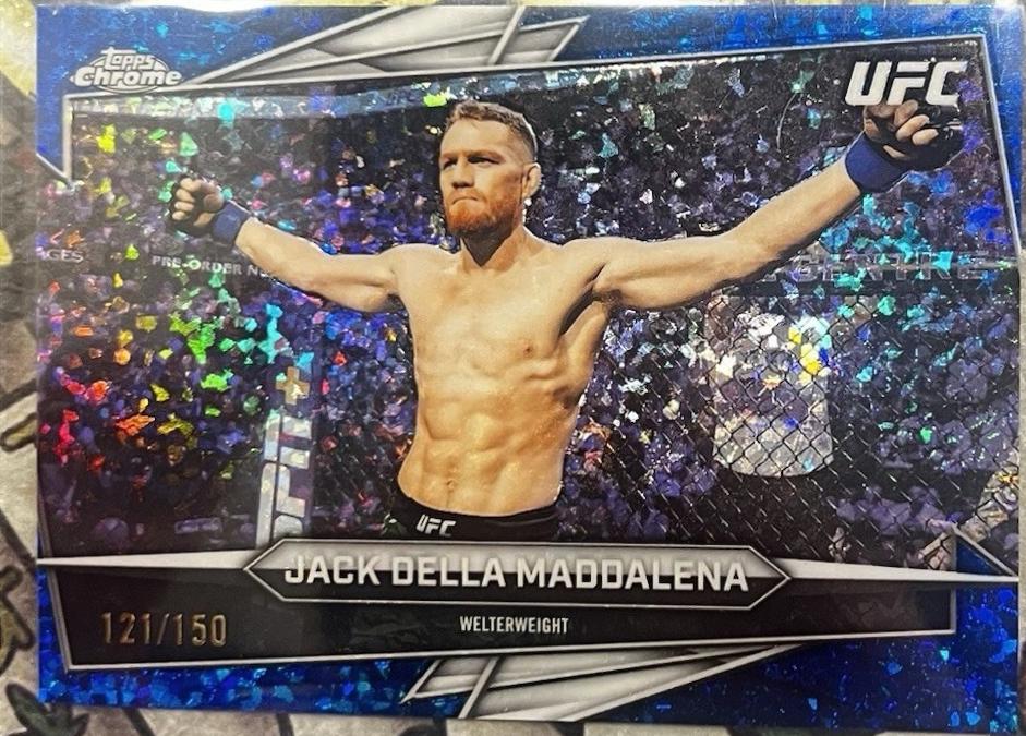 Jack Della Maddalena 2026 Topps Chrome UFC Base #75 Blue Mini Diamonds Refractor