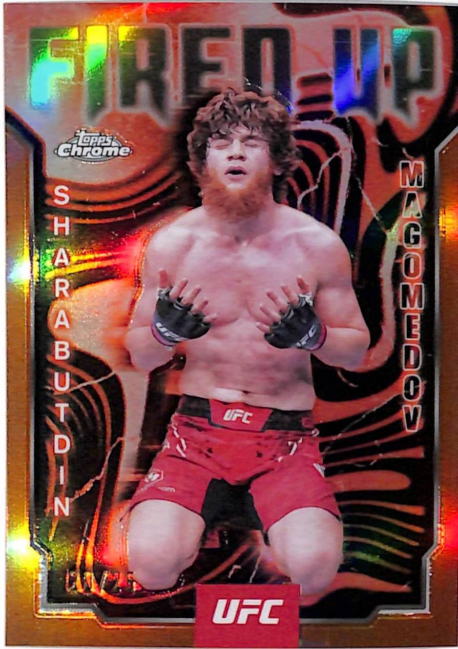 Shara Magomedov 2025 Topps Chrome UFC Fired Up #FUP-14 Orange