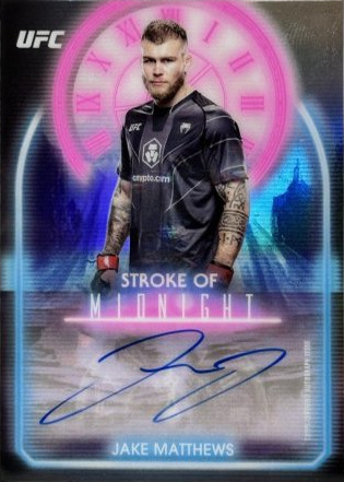 Jake Matthews 2025 Topps Midnight UFC Stroke of Midnight Autographs #SMA-JM Black Light