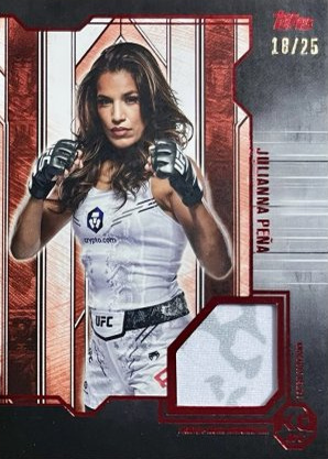 Julianna Peña 2025 Topps Knockout UFC Knockout Relics #KOR-JP Platinum