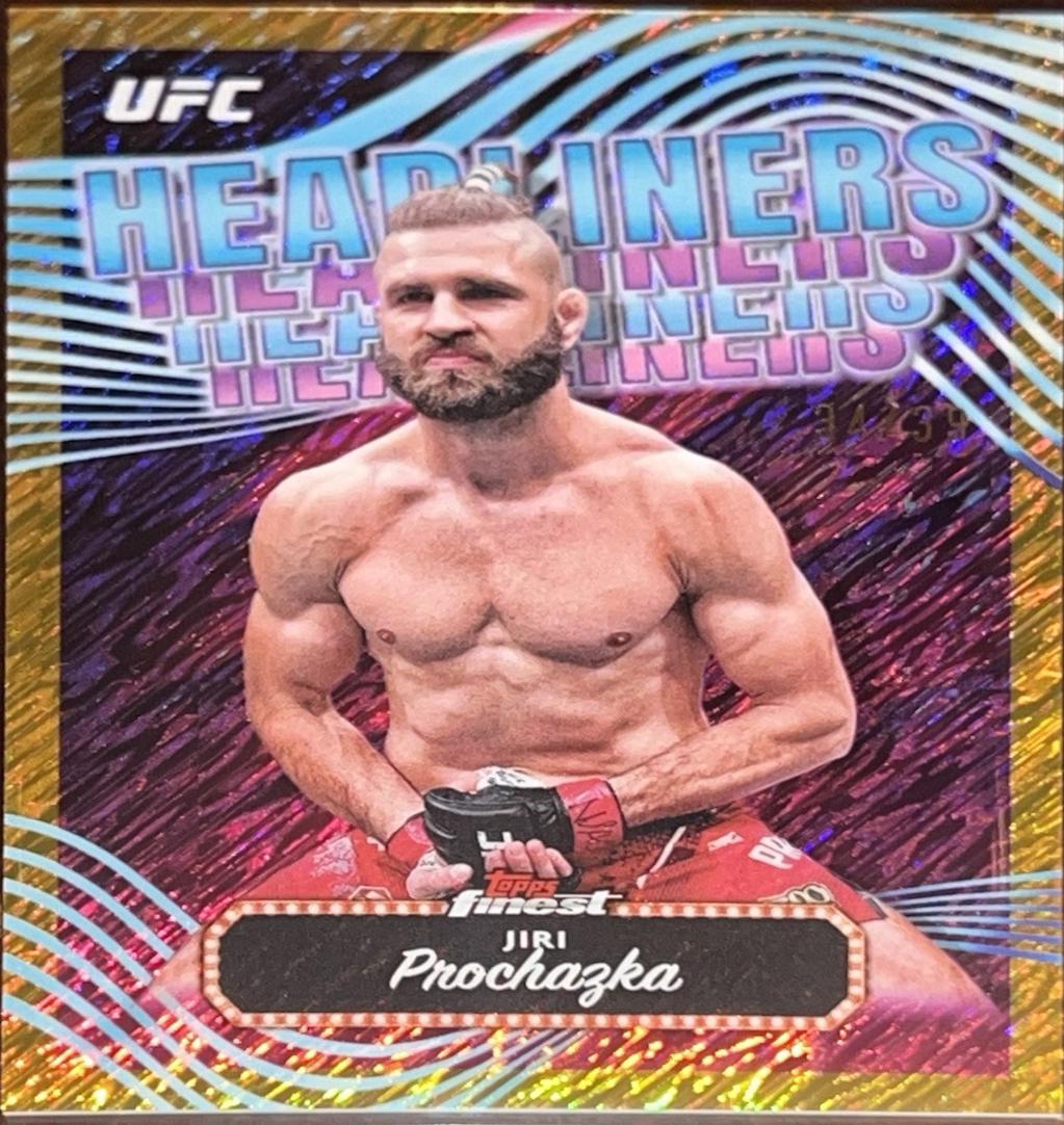 Jiri Prochazka 2024 Topps Finest UFC Headliners #HDL-9 Gold Shimmer Refractor