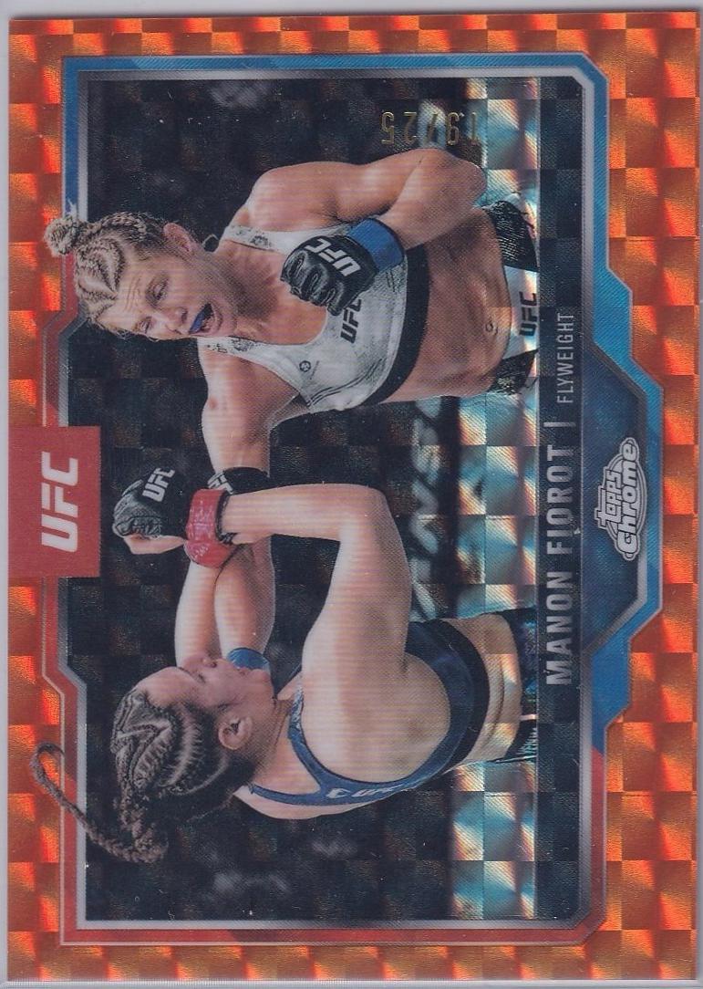 Manon Fiorot 2025 Topps Chrome UFC Base #92 Orange Geometric Refractor
