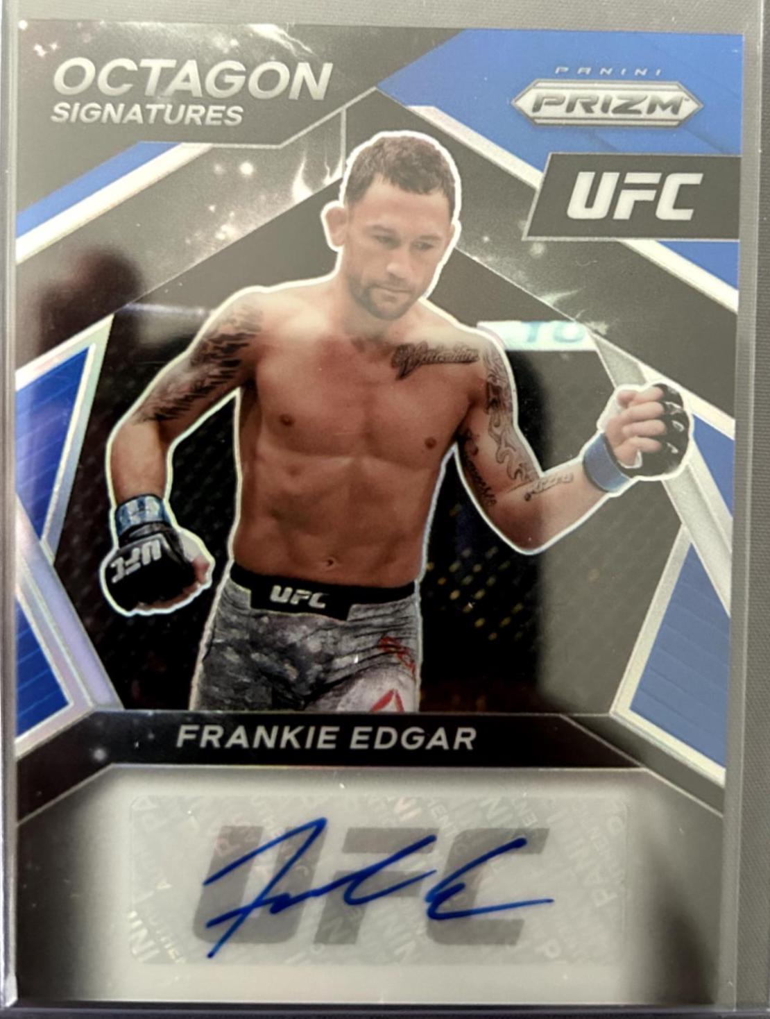 Frankie Edgar 2021 Panini Prizm UFC Octagon Signatures #14 Blue