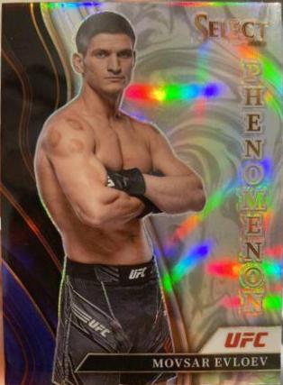 Movsar Evloev 2022 Panini Select UFC Phenomenon #28 Silver
