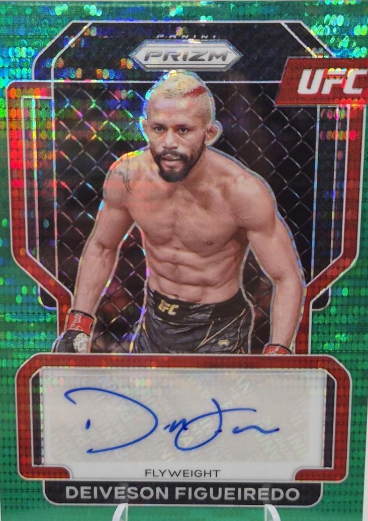 Deiveson Figueiredo 2022 Panini Prizm UFC Signatures #26 Green Pulsar
