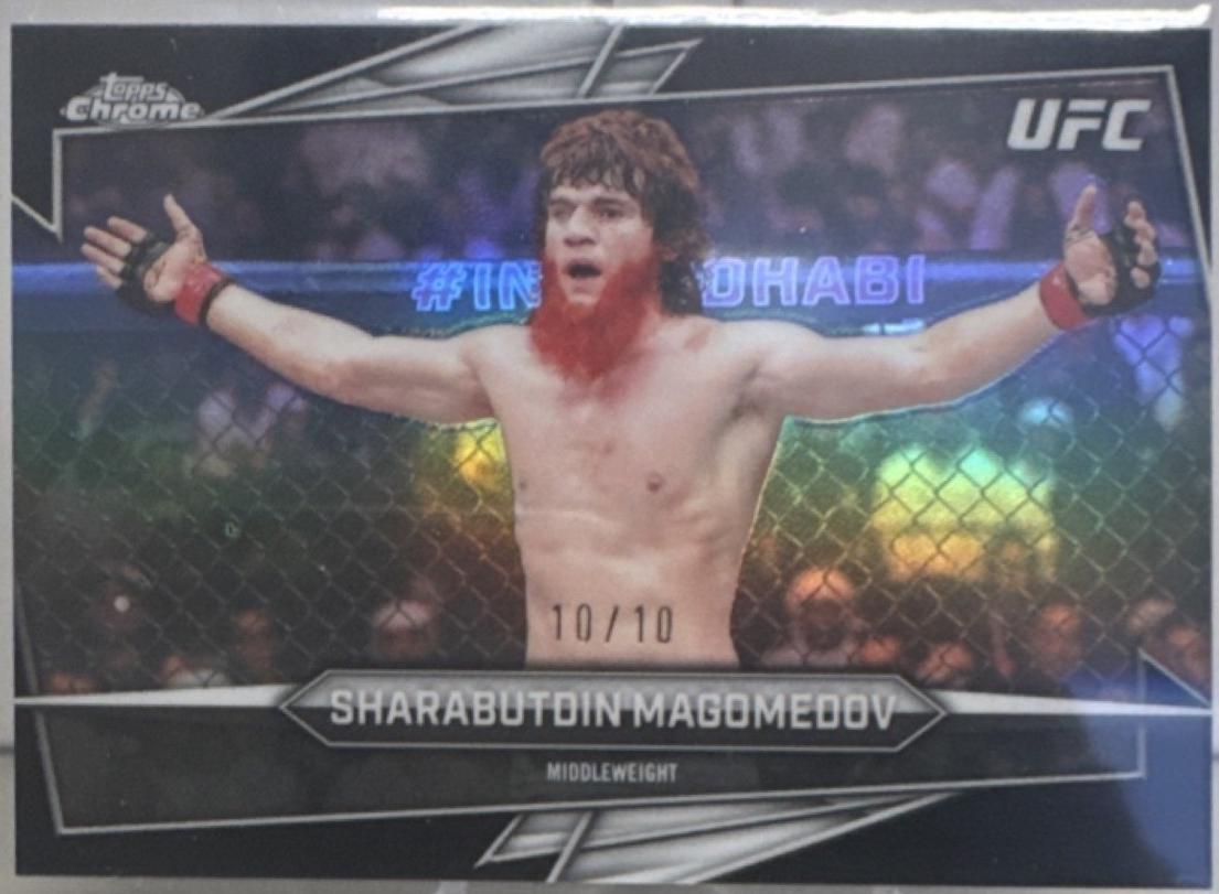Shara Magomedov 2026 Topps Chrome UFC Base #21 Black Refractor