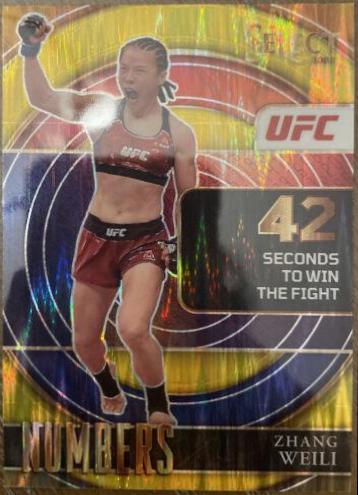 Zhang Weili 2022 Panini Select UFC Select Numbers #20 Gold