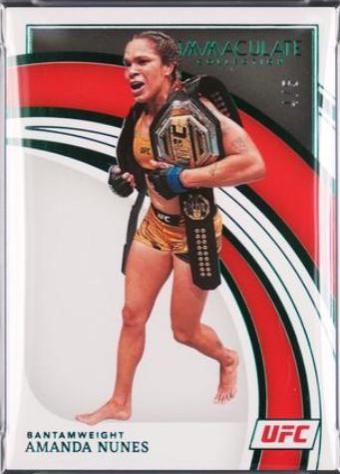 Amanda Nunes 2022 Panini Immaculate UFC Base #23 Green