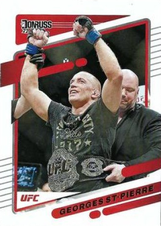 Georges St-Pierre 2022 Panini Donruss UFC Base #169 Pink Laser