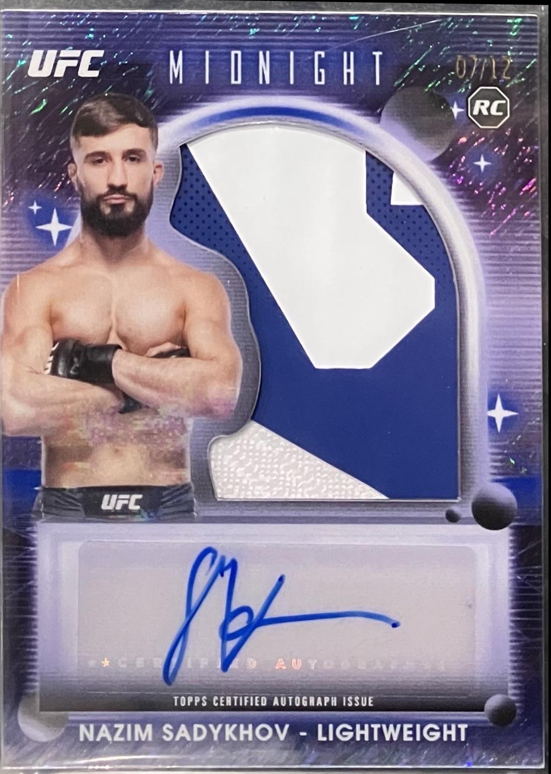 Nazim Sadykhov 2025 Topps Midnight UFC Rookie Relic Autographs #RRA-NS Daybreak
