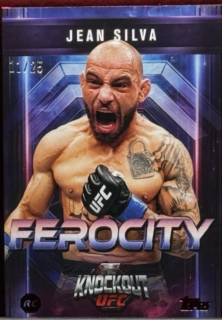 Jean Silva 2025 Topps Knockout UFC Ferocity #FE-5 Red