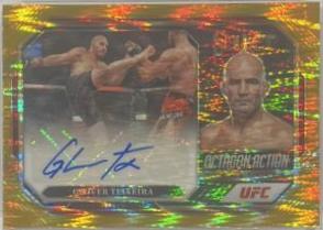 Glover Teixeira 2023 Panini Select UFC Octagon Action Signatures #5 Gold Flash