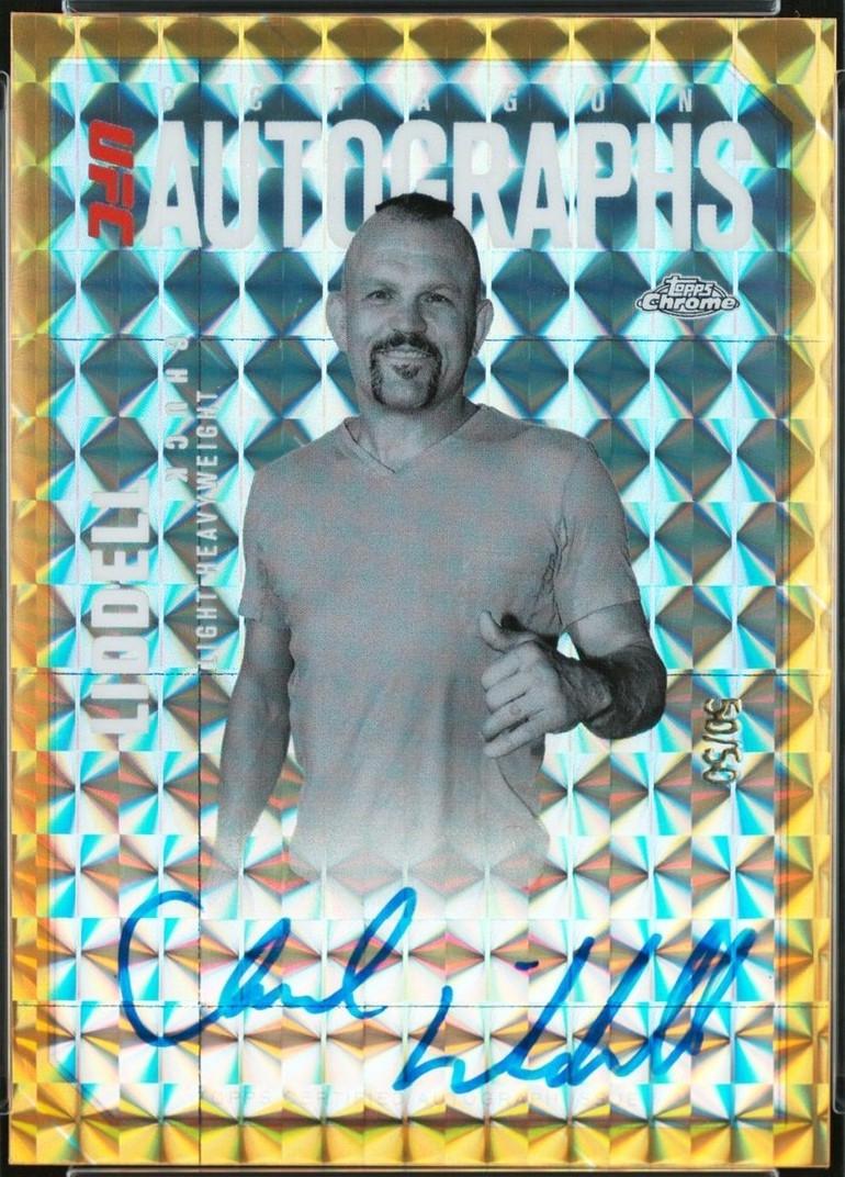 Chuck Liddell 2025 Topps Chrome UFC Octagon Legends Autographs #OLA-CL Gold Refractor