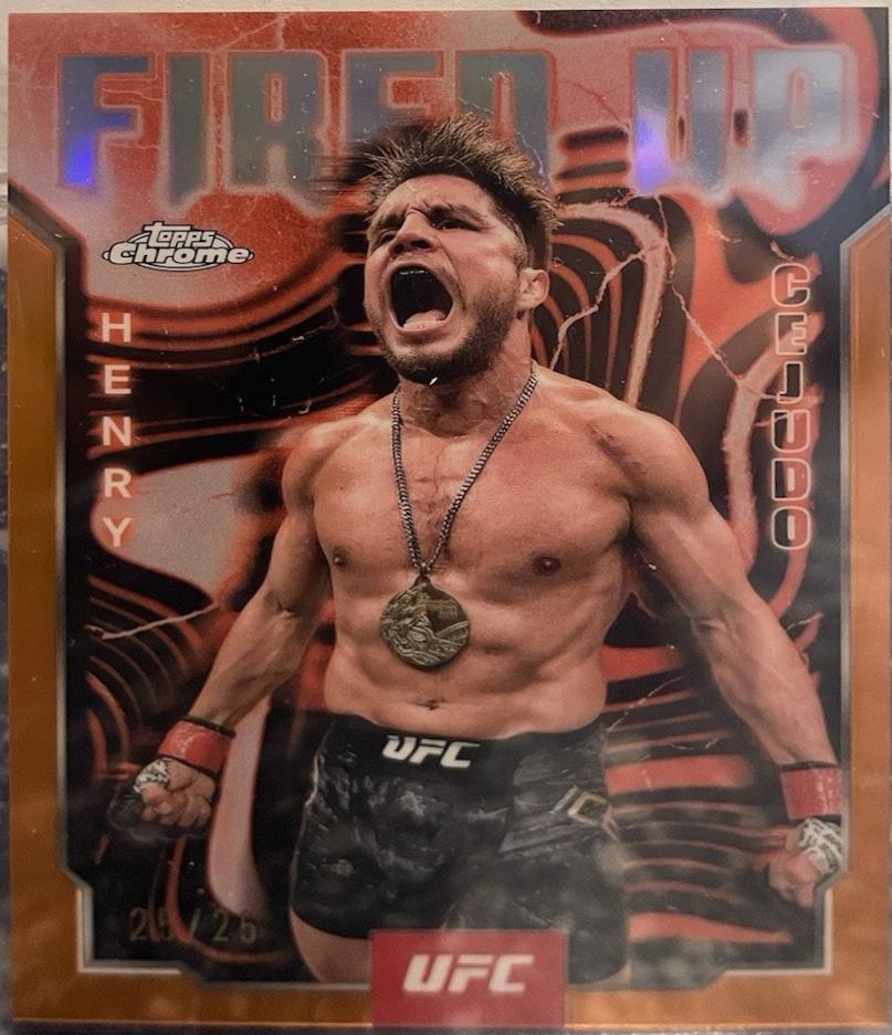 Henry Cejudo 2025 Topps Chrome UFC Fired Up #FUP-18 Orange