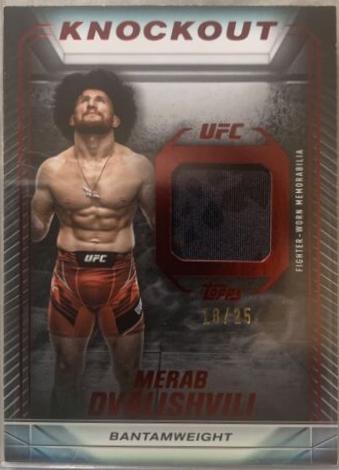 Merab Dvalishvili 2024 Topps Knockout UFC Knockout Relics #KR-MDV Red