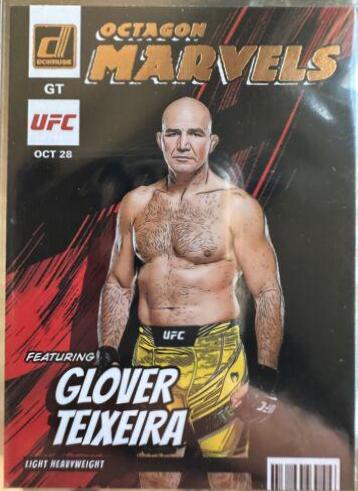 Glover Teixeira 2023 Panini Donruss UFC Octagon Marvels #6 Press Proof Gold