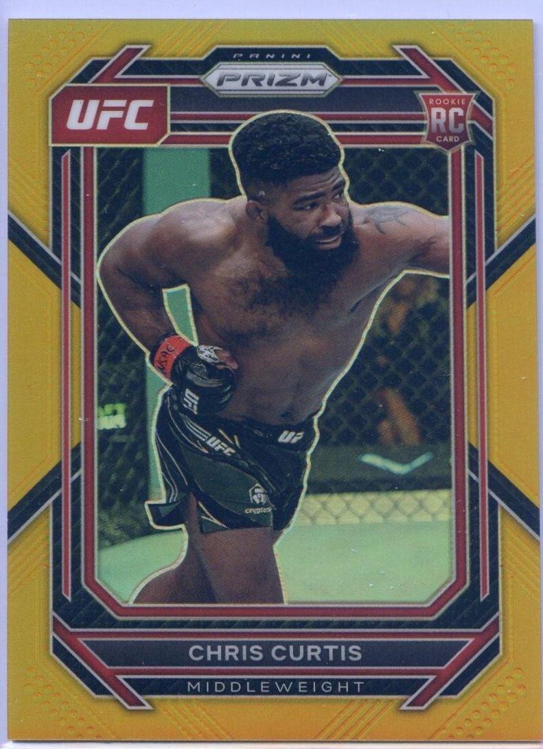 Chris Curtis 2023 Panini Prizm UFC Base #105 Gold