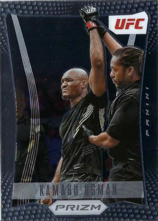 Kamaru Usman 2022 Panini Prizm UFC Prizm Flashback #25 Black